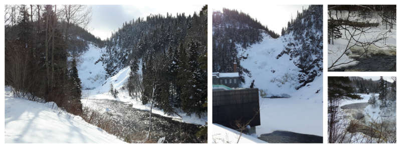 La chute de Val Jalbert, cachée par un pain de sucre